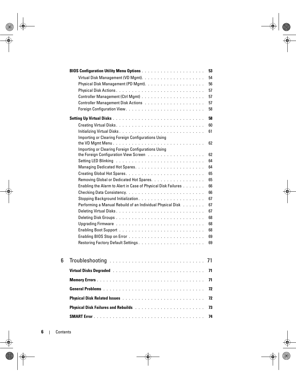 6troubleshooting | Dell PowerEdge RAID Controller 5i User Manual | Page 8 / 112