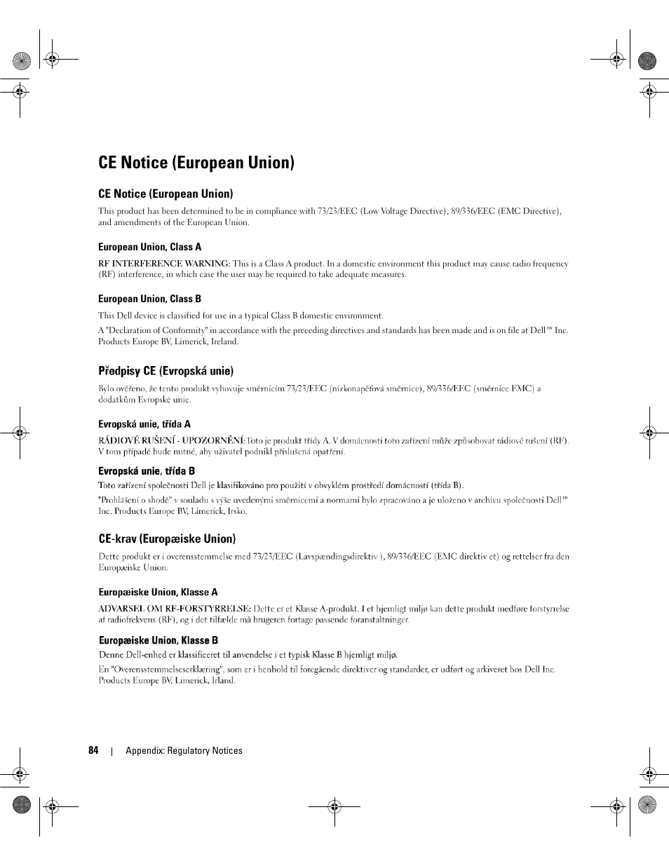 Ce notice (european union) | Dell PowerEdge RAID Controller 5i User Manual | Page 86 / 112