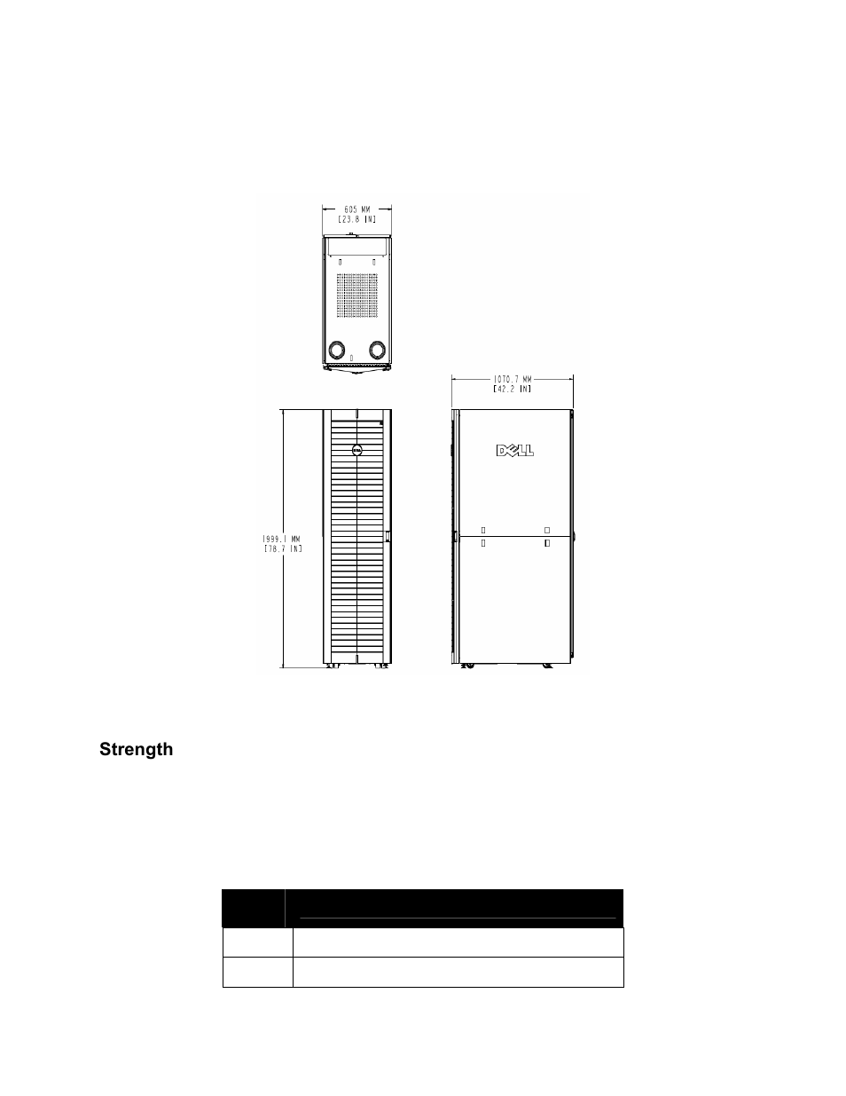 Strength | Dell PowerEdge Rack Enclosure 4020S User Manual | Page 5 / 17