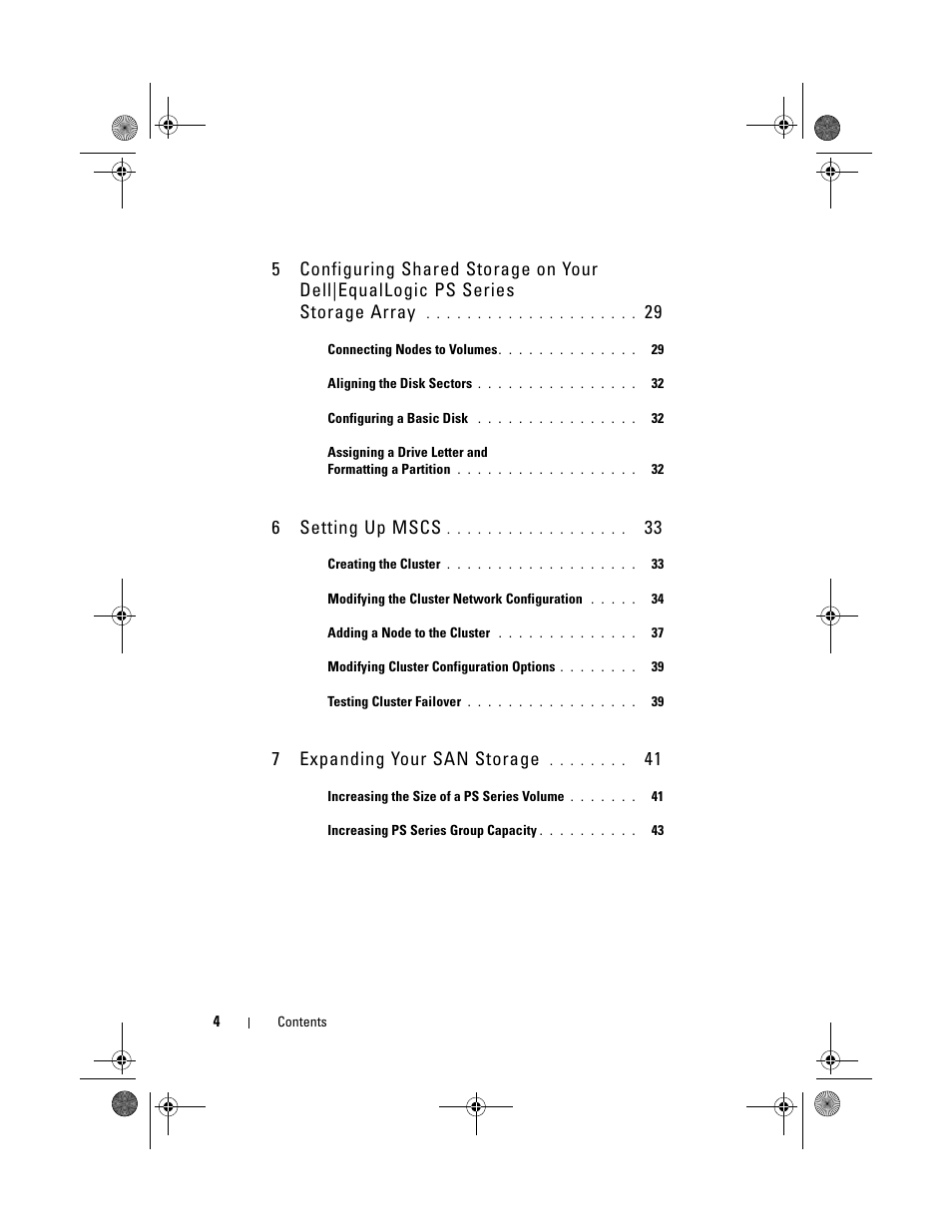 6setting up mscs, 7expanding your san storage | Dell PowerVault NX1950 User Manual | Page 4 / 60