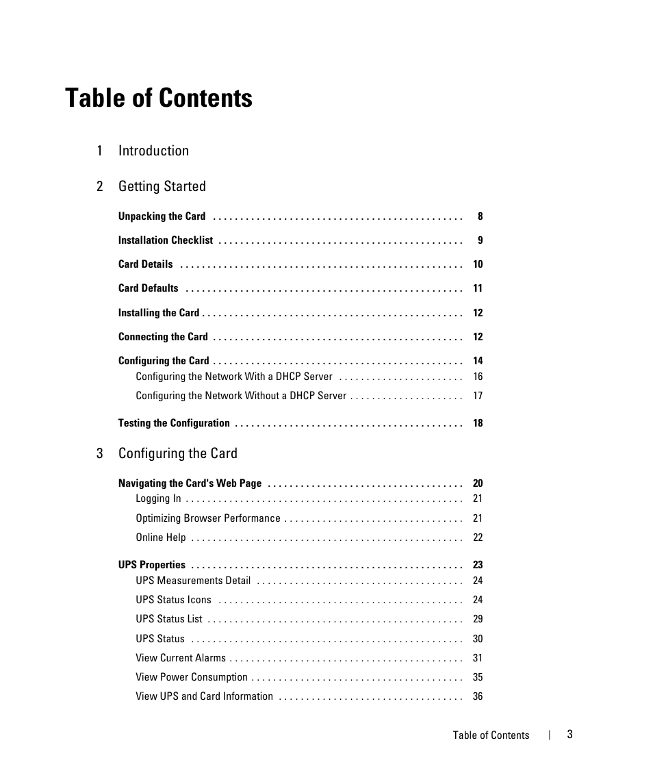 Dell UPS 3750R User Manual | Page 3 / 88