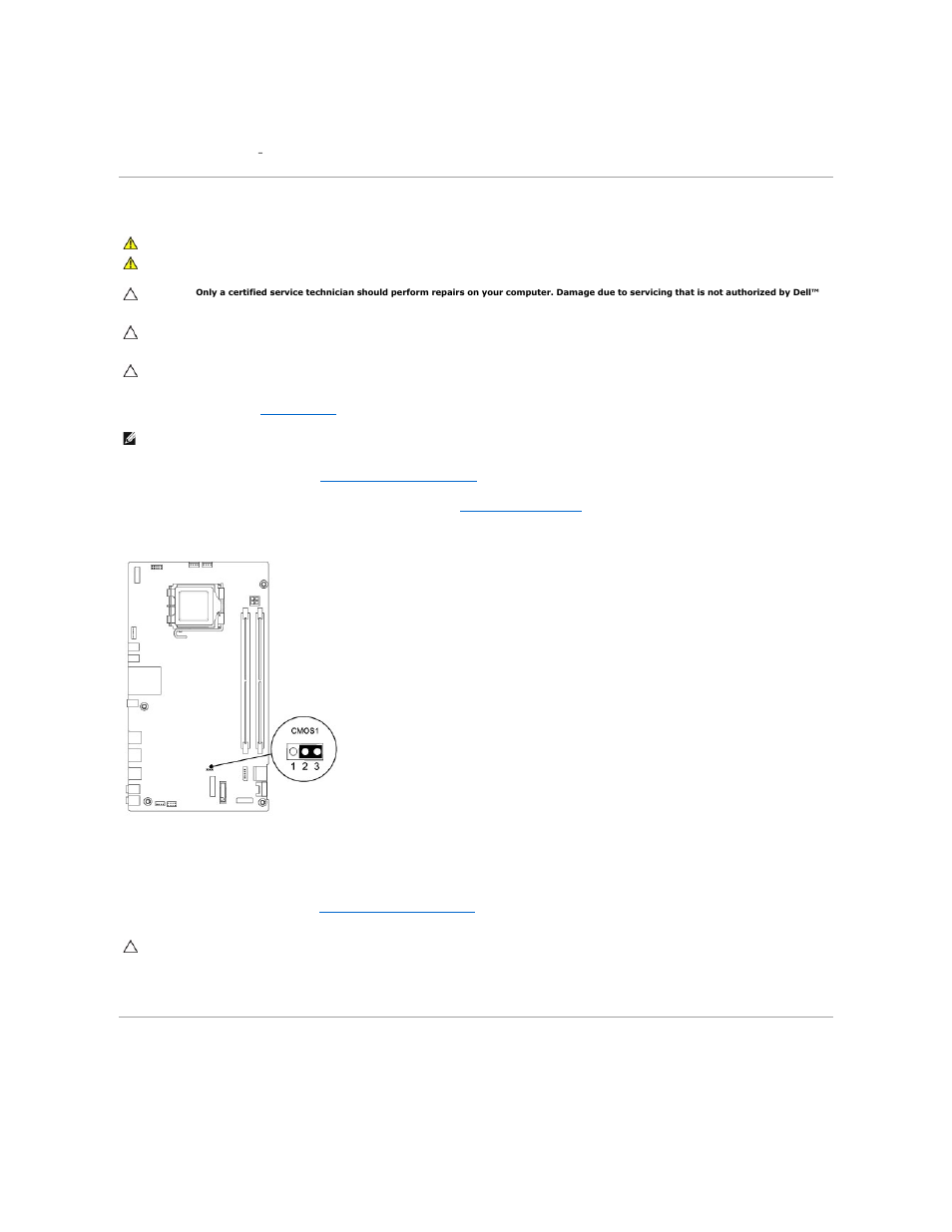 Clearing forgotten passwords and cmos settings, Flashing the bios | Dell Inspiron One 19 Touch (Late 2009) User Manual | Page 61 / 65