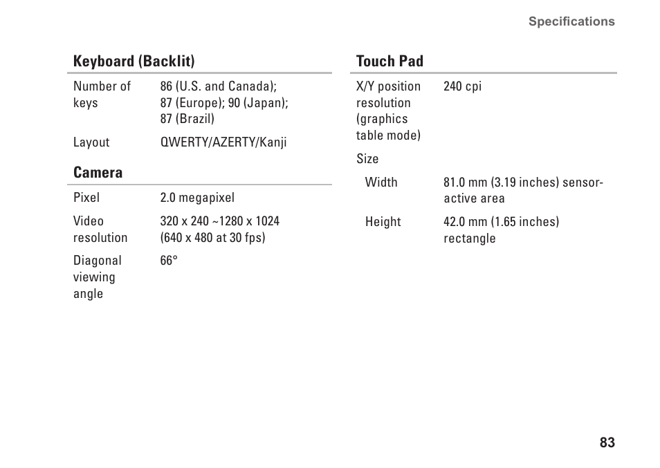 Dell Studio 1458 (Early 2010) User Manual | Page 85 / 94