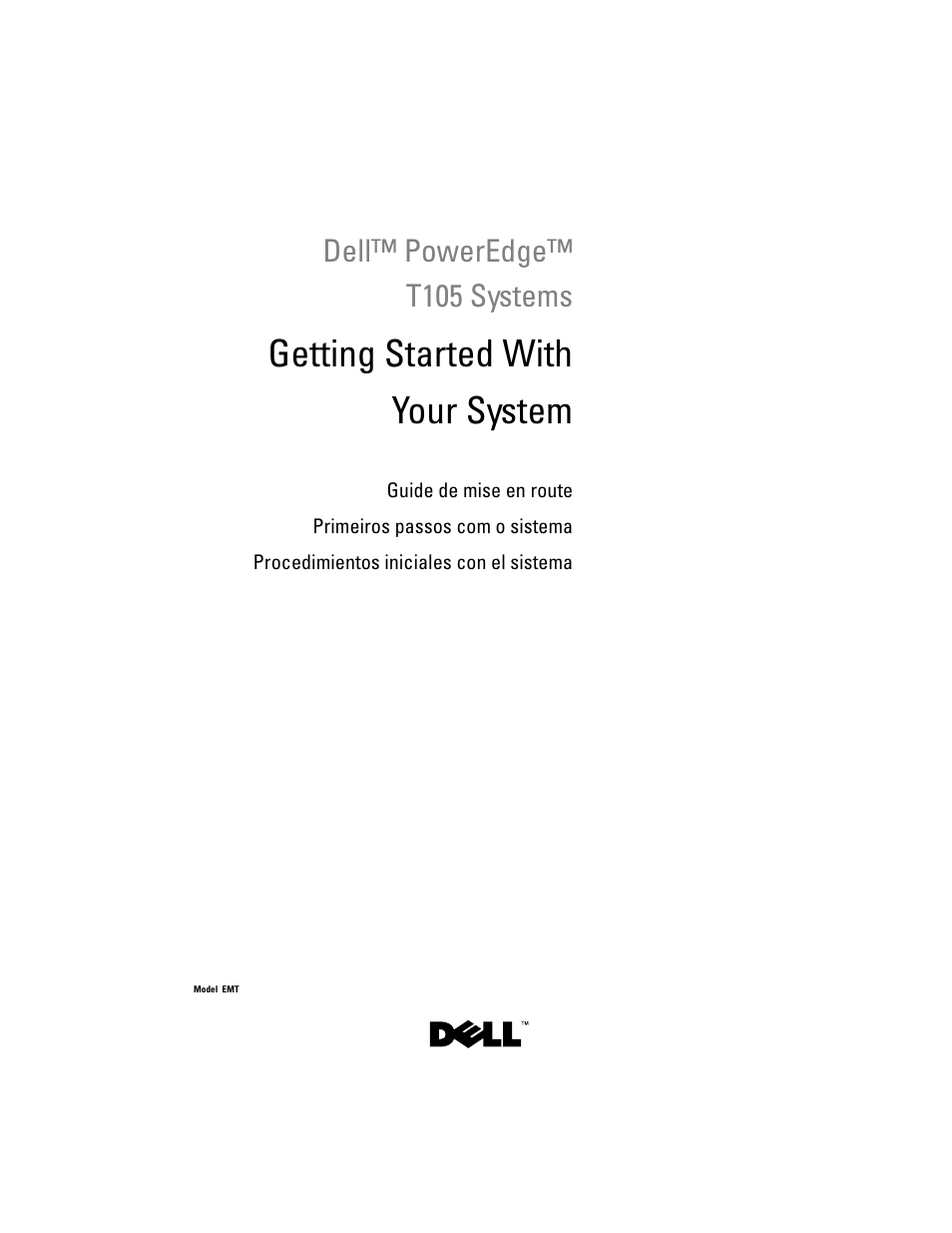 Dell PowerEdge T105 User Manual | 50 pages