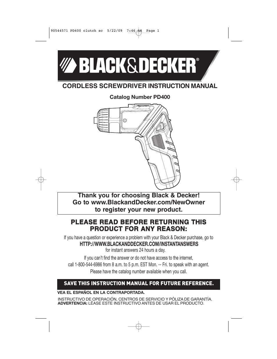 Black & Decker 90544571 User Manual | 32 pages