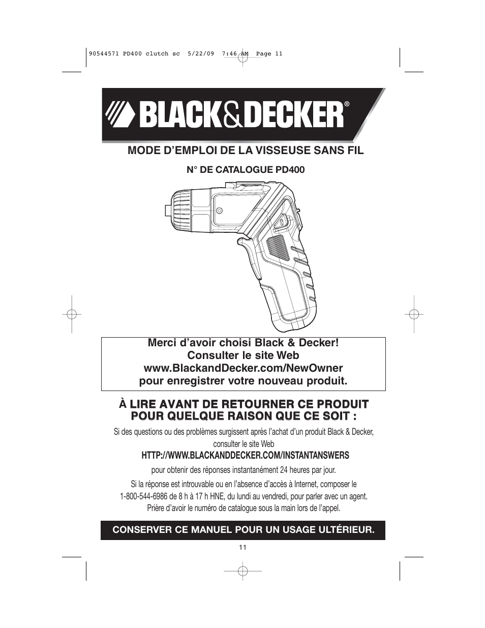 Black & Decker 90544571 User Manual | Page 11 / 32