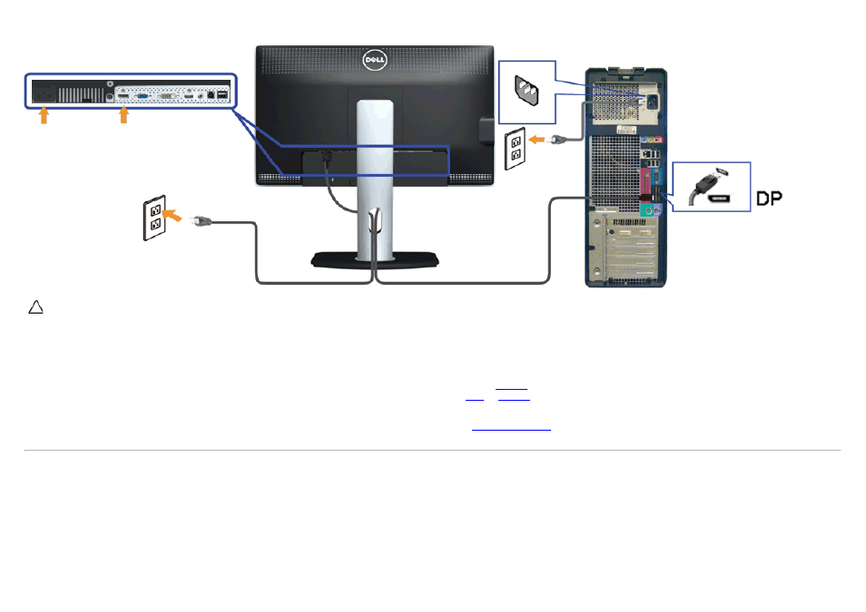 Connecting the black displayport cable (optional), Connecting the usb cable | Dell U2713HM Monitor User Manual | Page 25 / 60