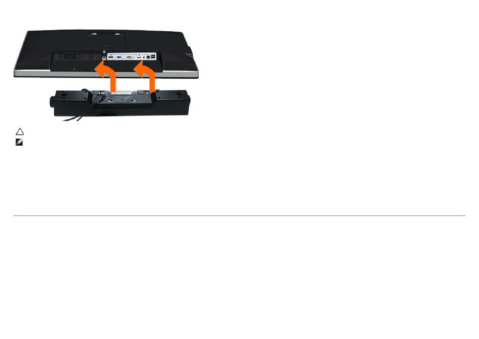 Attaching the soundbar ax510 / ax510pa (optional) | Dell U2713HM Monitor User Manual | Page 27 / 60