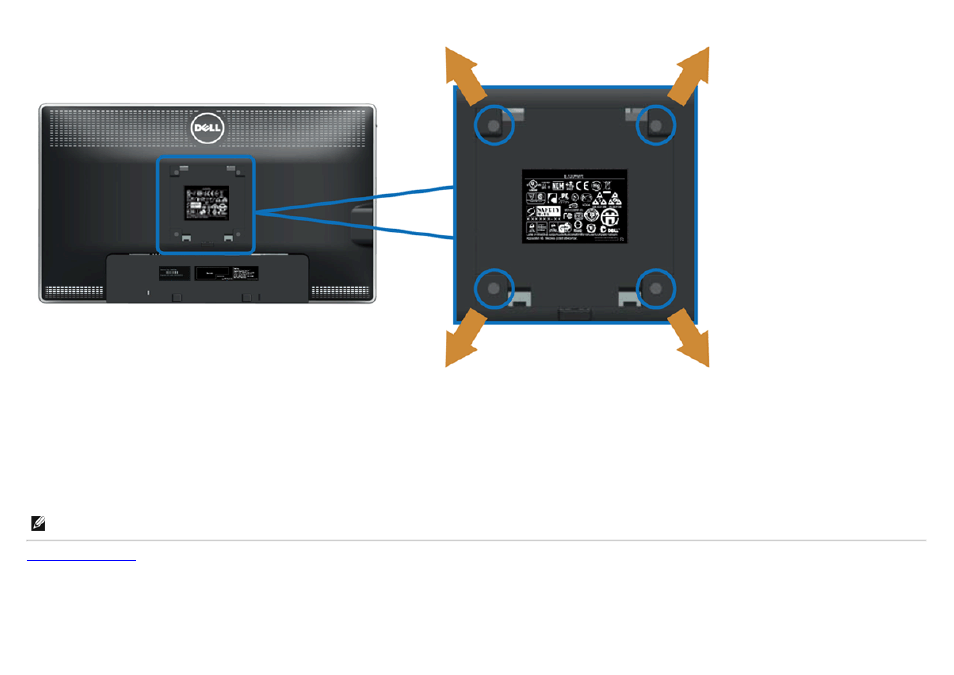 Wall mounting (optional) | Dell U2713HM Monitor User Manual | Page 29 / 60