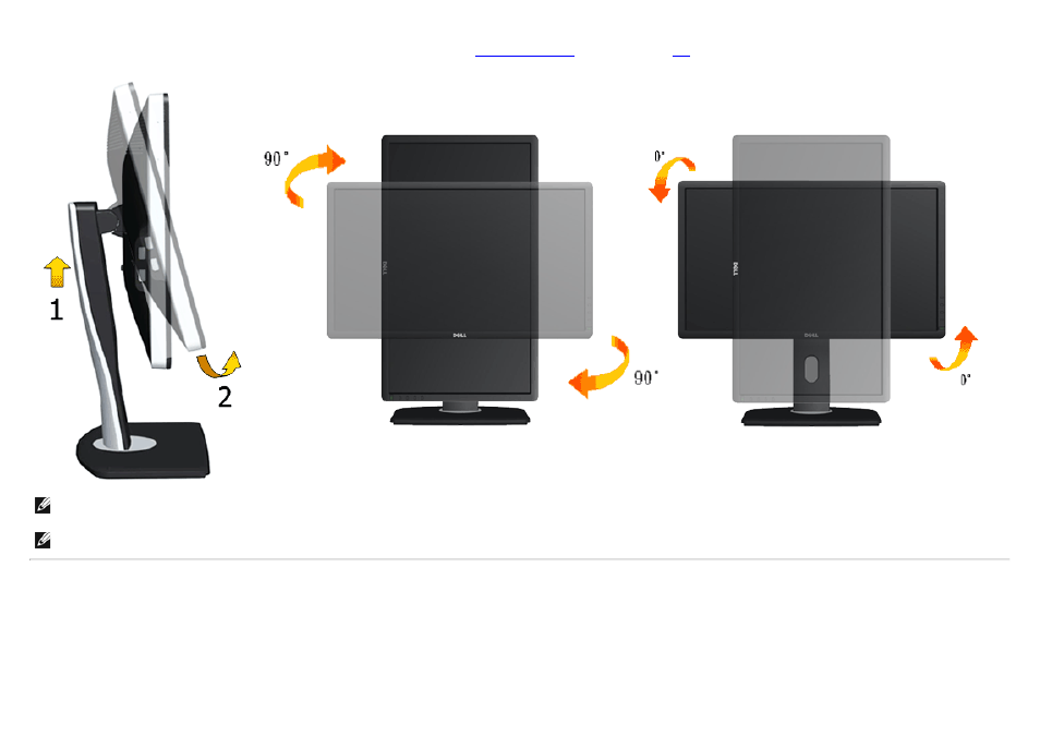 Rotating the monitor | Dell U2713HM Monitor User Manual | Page 49 / 60