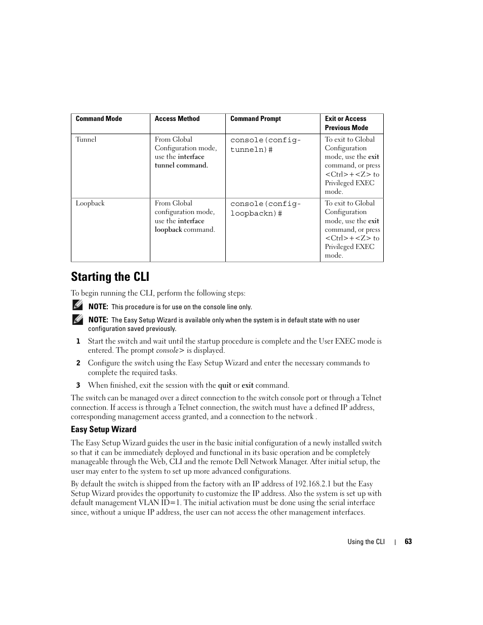 Starting the cli | Dell PowerEdge M805 User Manual | Page 101 / 808