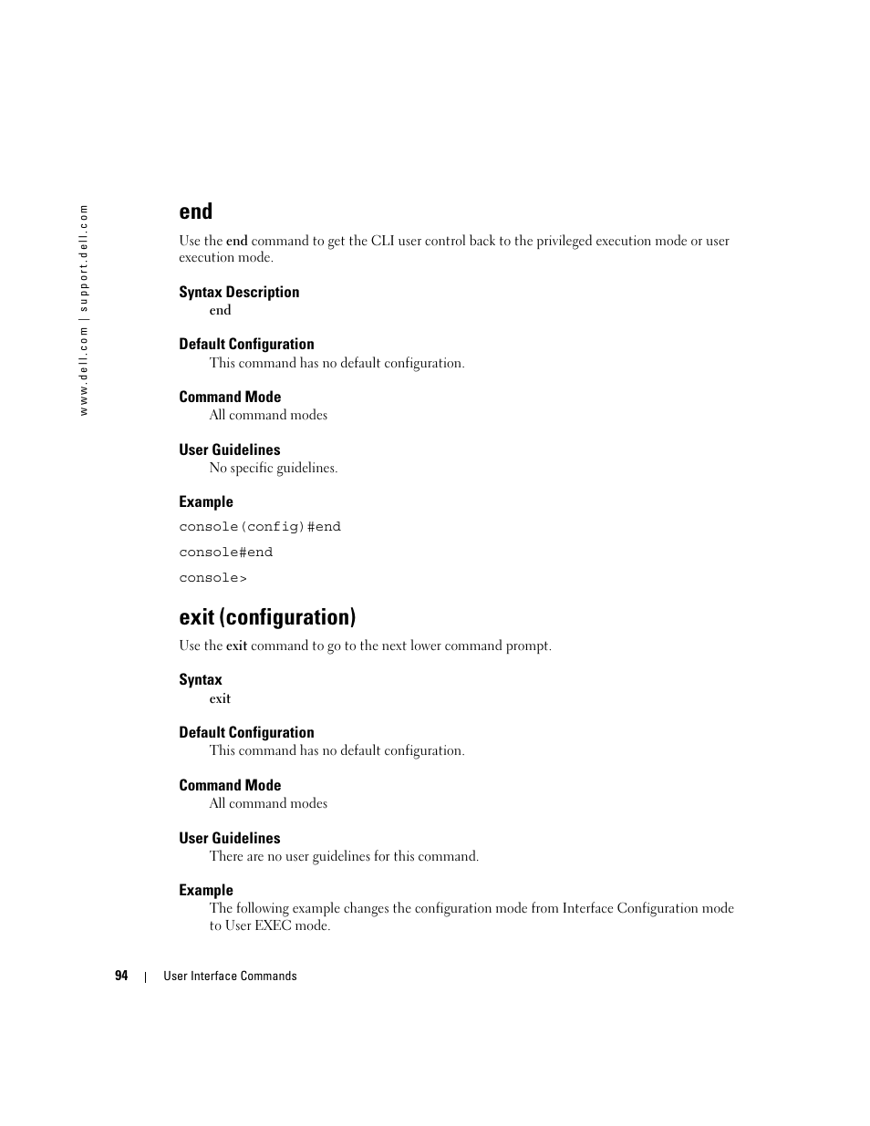 Exit (configuration) | Dell PowerEdge M805 User Manual | Page 128 / 808