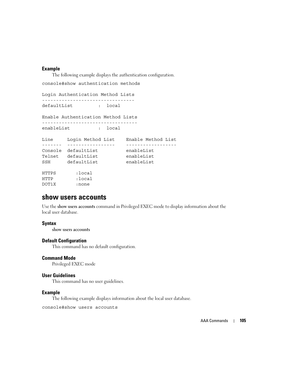 Show users accounts | Dell PowerEdge M805 User Manual | Page 139 / 808