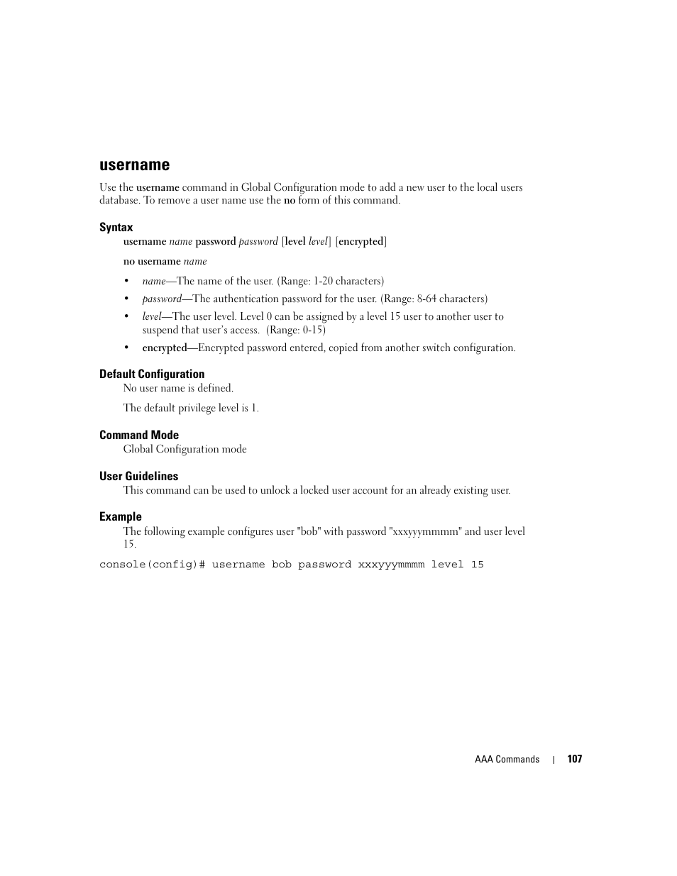 Username | Dell PowerEdge M805 User Manual | Page 141 / 808