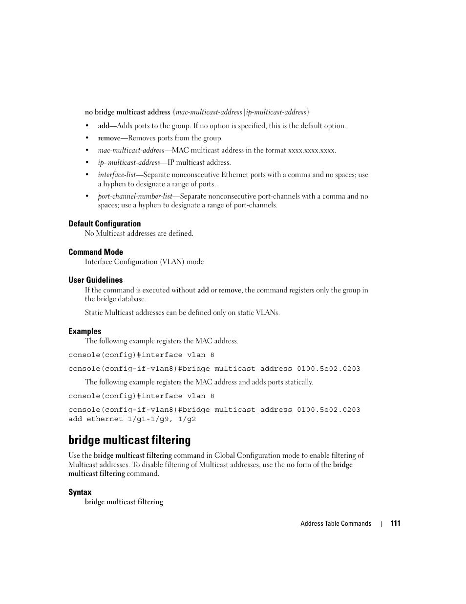 Bridge multicast filtering | Dell PowerEdge M805 User Manual | Page 145 / 808