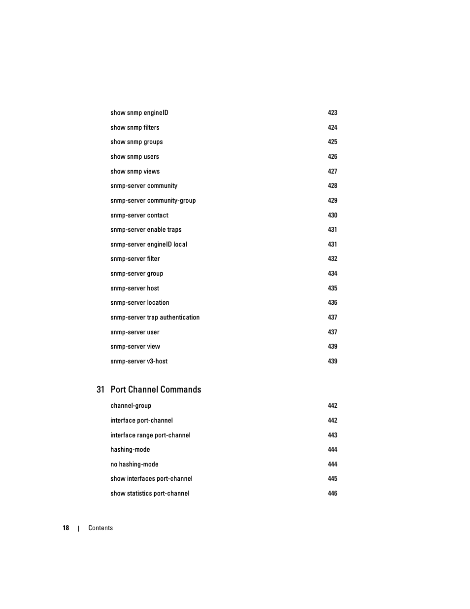 31 port channel commands | Dell PowerEdge M805 User Manual | Page 20 / 808