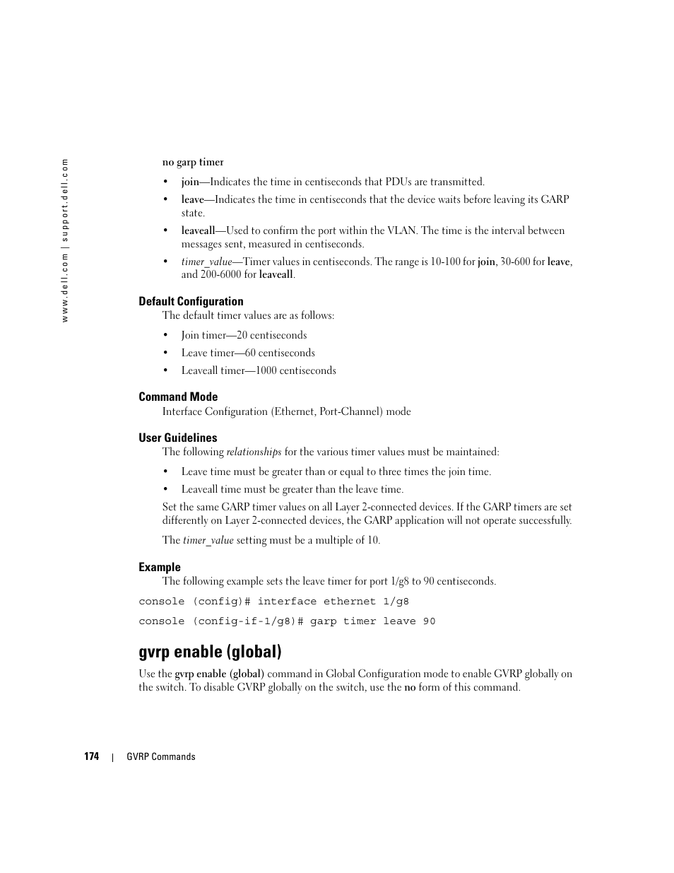 Gvrp enable (global) | Dell PowerEdge M805 User Manual | Page 204 / 808