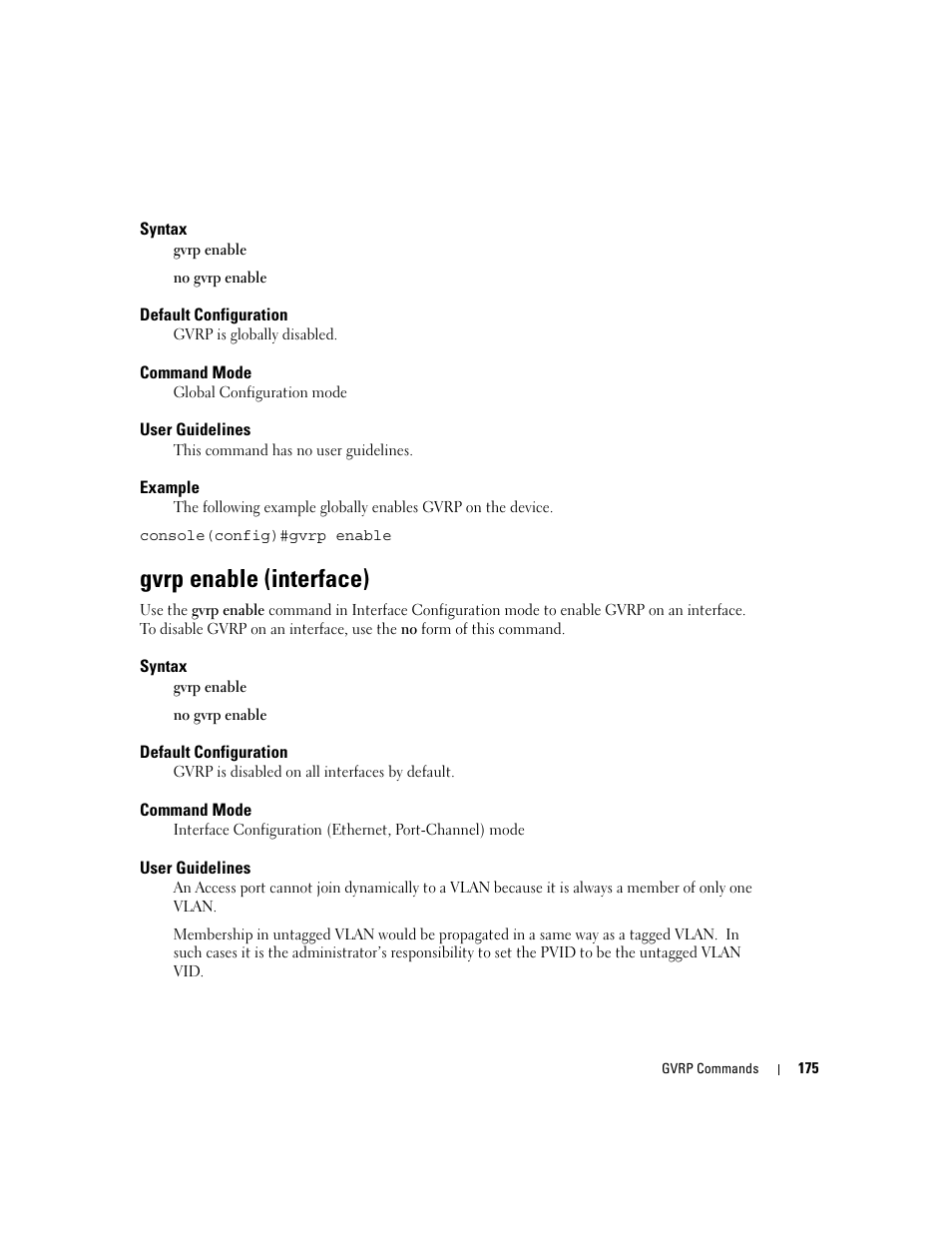 Gvrp enable (interface) | Dell PowerEdge M805 User Manual | Page 205 / 808