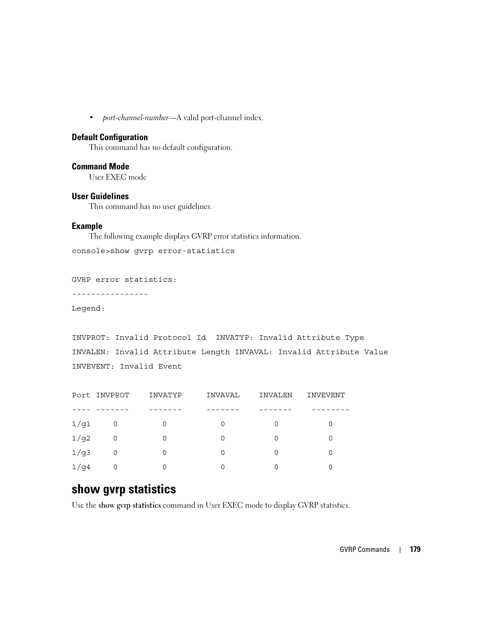 Show gvrp statistics | Dell PowerEdge M805 User Manual | Page 209 / 808