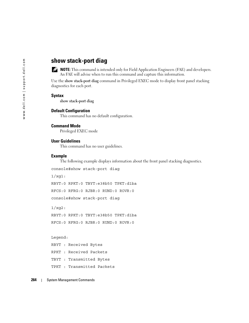 Show stack-port diag | Dell PowerEdge M805 User Manual | Page 286 / 808