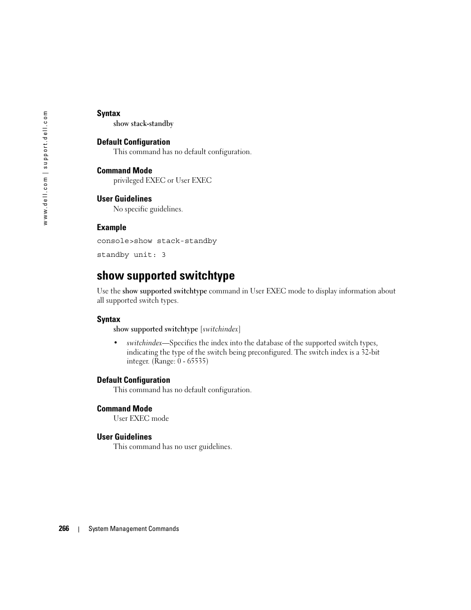Show supported switchtype | Dell PowerEdge M805 User Manual | Page 288 / 808