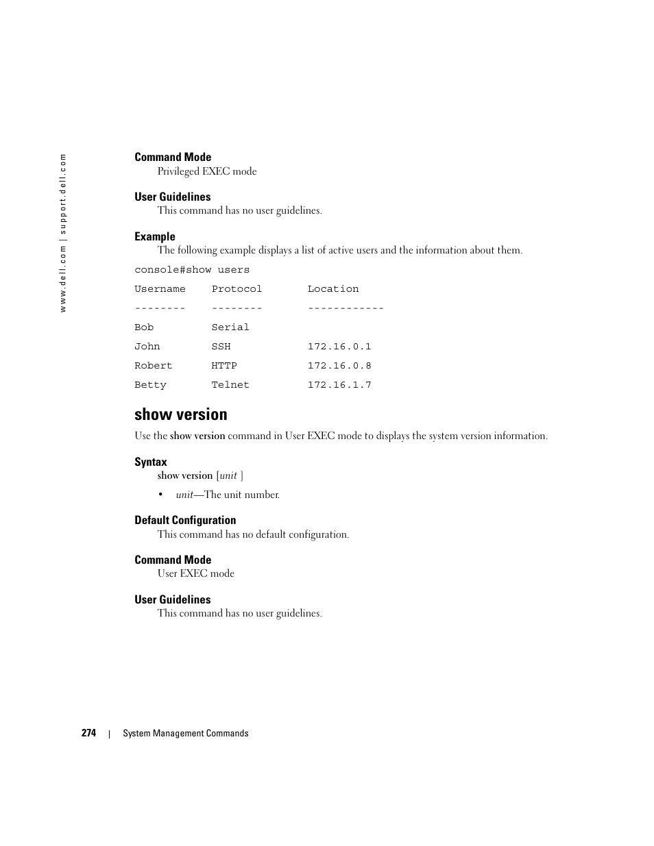 Show version | Dell PowerEdge M805 User Manual | Page 296 / 808
