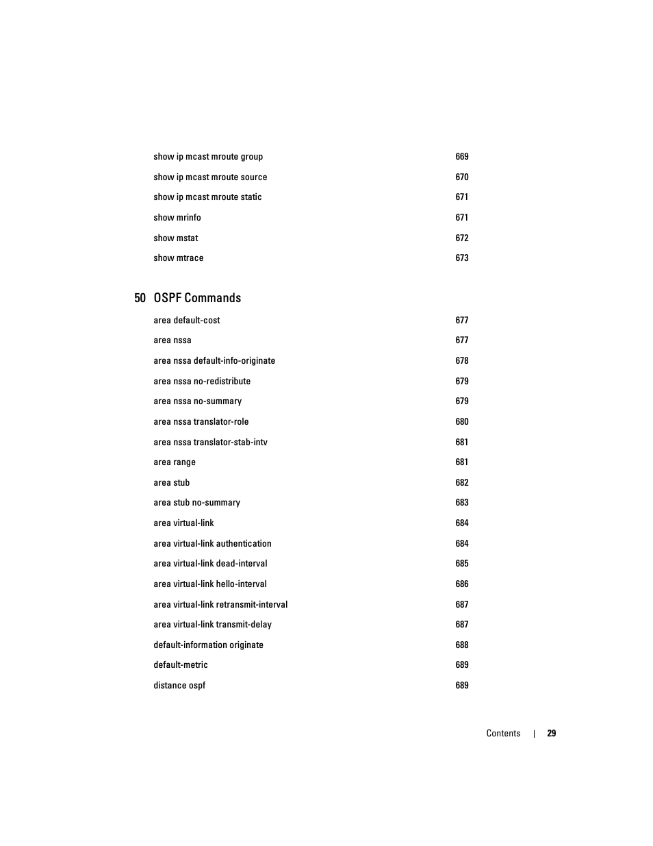 50 ospf commands | Dell PowerEdge M805 User Manual | Page 31 / 808