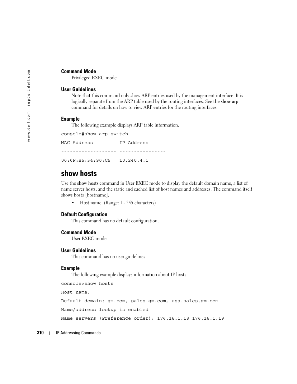 Show hosts | Dell PowerEdge M805 User Manual | Page 328 / 808