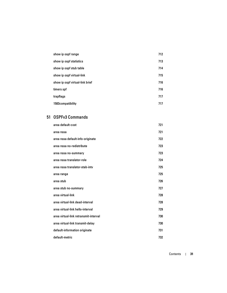 51 ospfv3 commands | Dell PowerEdge M805 User Manual | Page 33 / 808