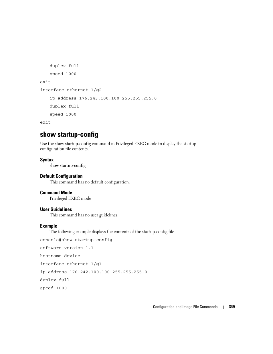 Show startup-config | Dell PowerEdge M805 User Manual | Page 363 / 808