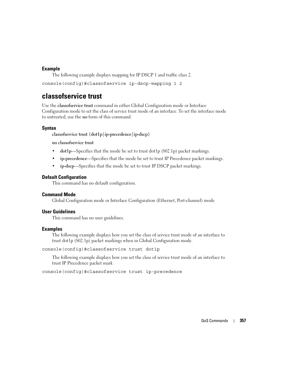 Classofservice trust | Dell PowerEdge M805 User Manual | Page 369 / 808