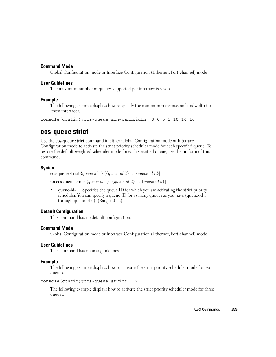 Cos-queue strict | Dell PowerEdge M805 User Manual | Page 371 / 808