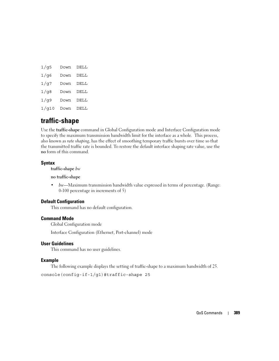 Traffic-shape | Dell PowerEdge M805 User Manual | Page 401 / 808