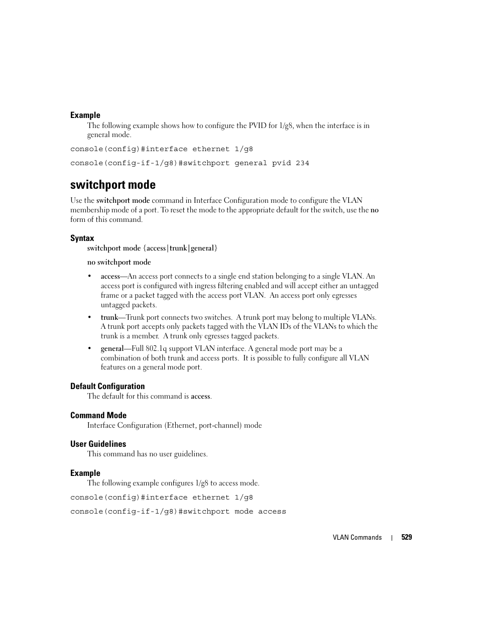 Switchport mode | Dell PowerEdge M805 User Manual | Page 533 / 808