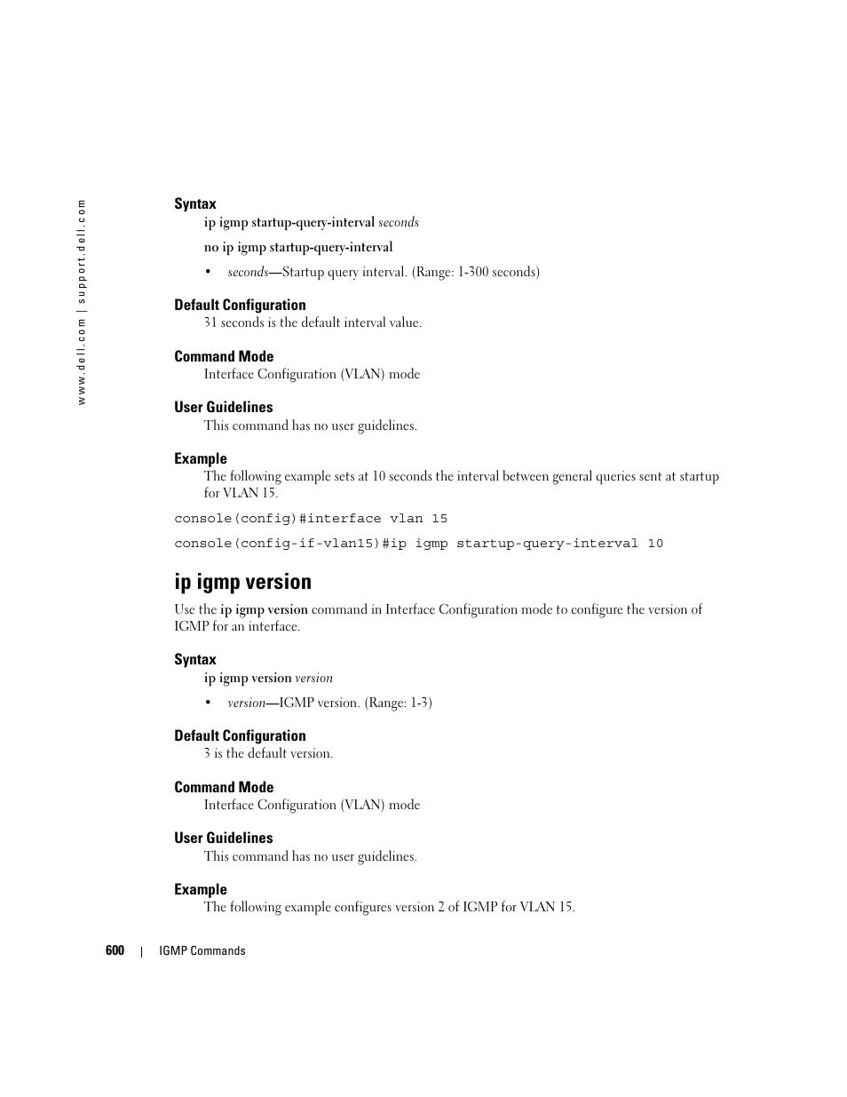 Ip igmp version | Dell PowerEdge M805 User Manual | Page 596 / 808