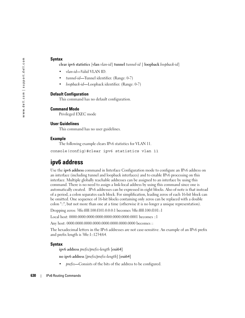 Ipv6 address | Dell PowerEdge M805 User Manual | Page 626 / 808