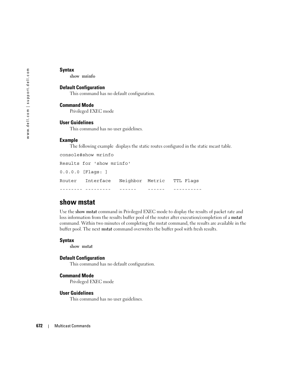 Show mstat | Dell PowerEdge M805 User Manual | Page 666 / 808