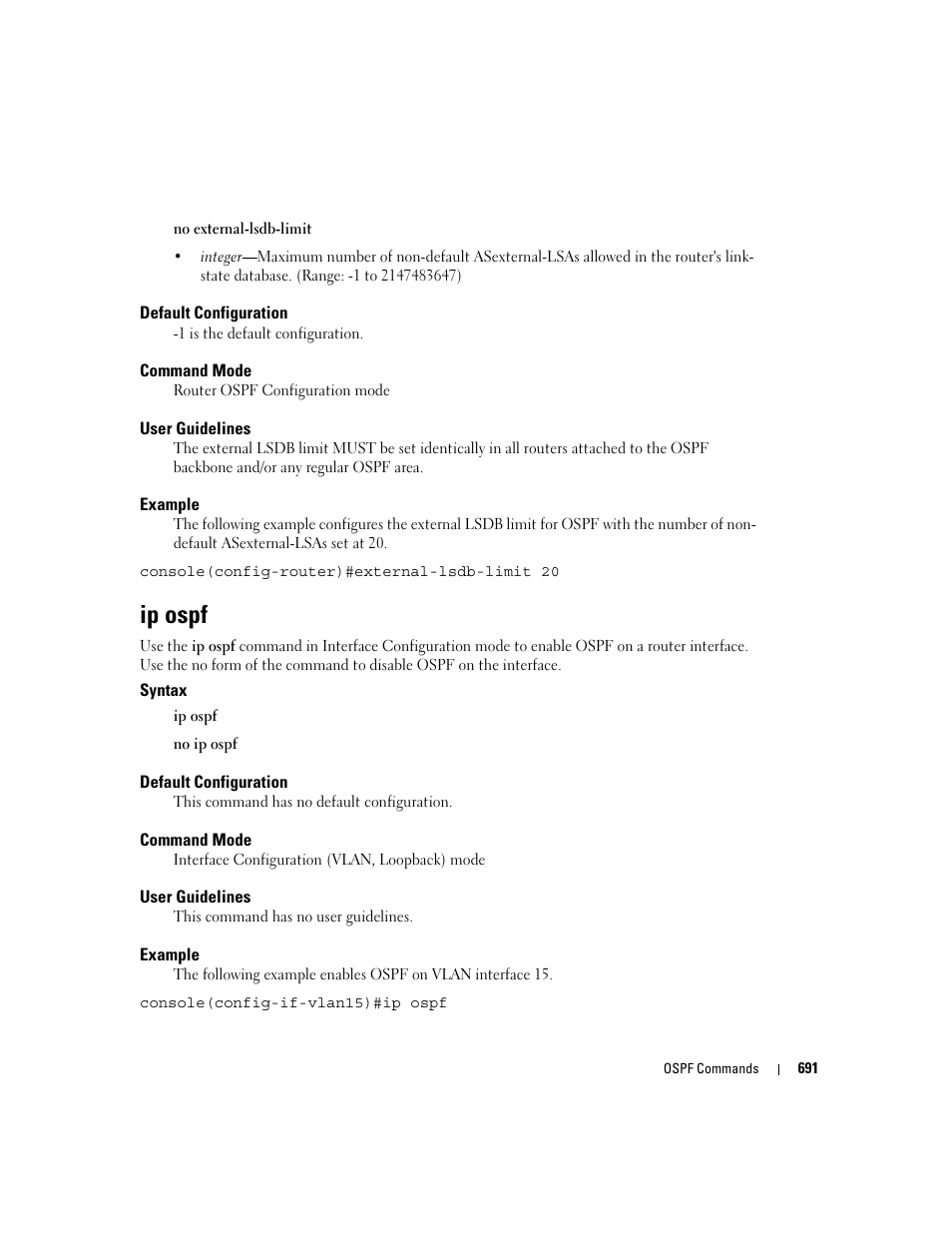 Ip ospf | Dell PowerEdge M805 User Manual | Page 685 / 808