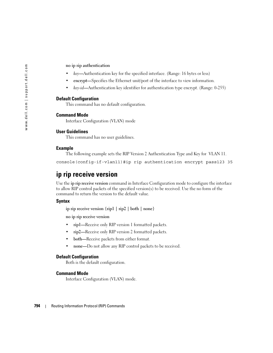 Ip rip receive version | Dell PowerEdge M805 User Manual | Page 786 / 808