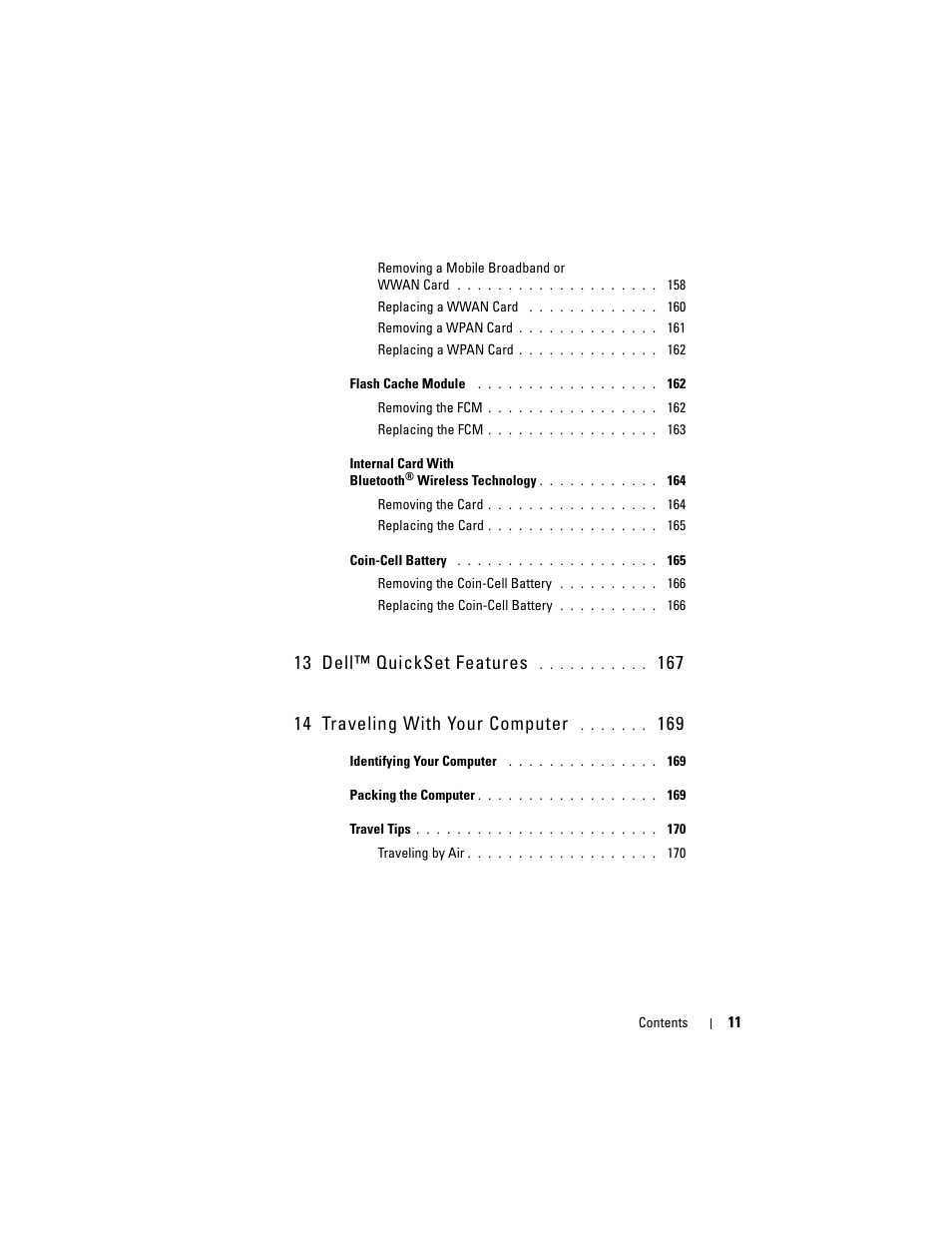 13 dell™ quickset features | Dell Inspiron 1720 (Mid 2007) User Manual | Page 11 / 220