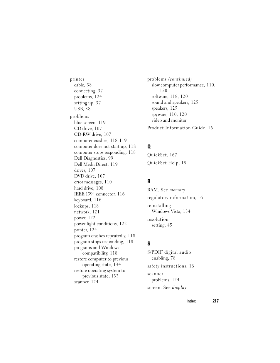 Dell Inspiron 1720 (Mid 2007) User Manual | Page 217 / 220