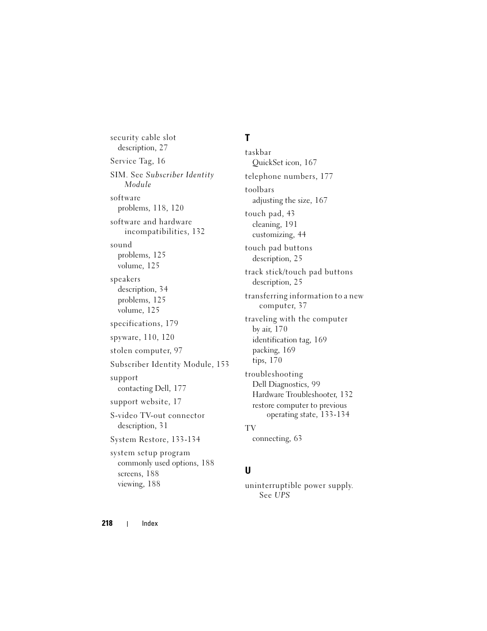 Dell Inspiron 1720 (Mid 2007) User Manual | Page 218 / 220