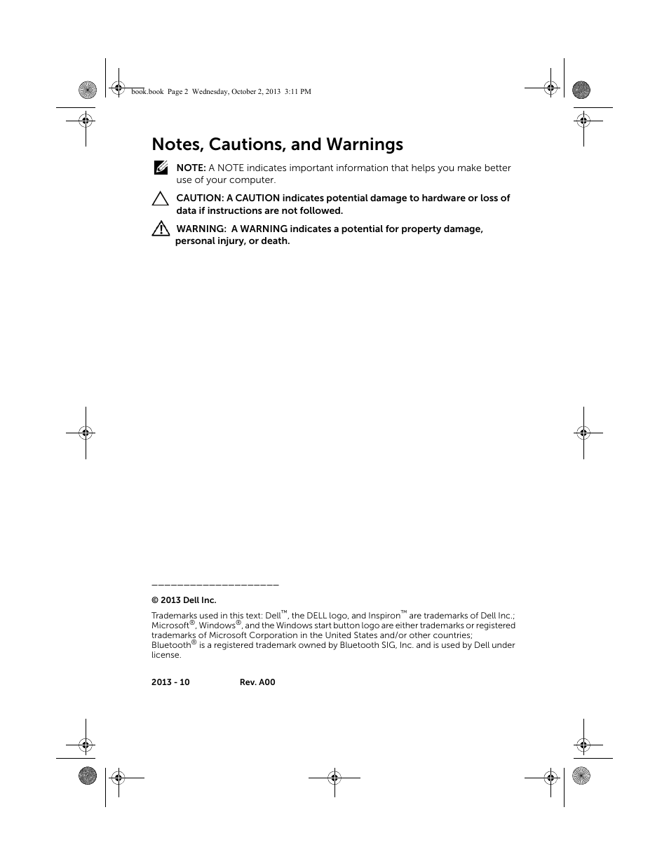 Dell Inspiron M731R (5735, Late 2013) User Manual | Page 2 / 71