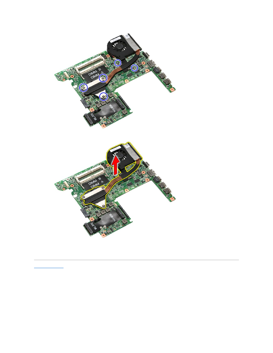 Replacing the heat sink and fan assembly | Dell Vostro 3400 (Early 2010) User Manual | Page 34 / 83