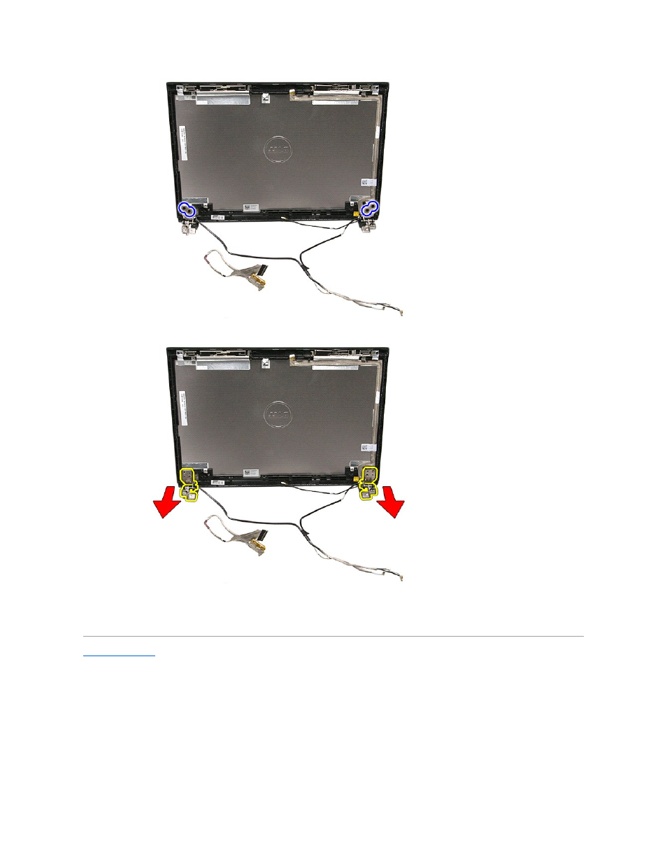 Replacing the display hinges | Dell Vostro 3400 (Early 2010) User Manual | Page 43 / 83