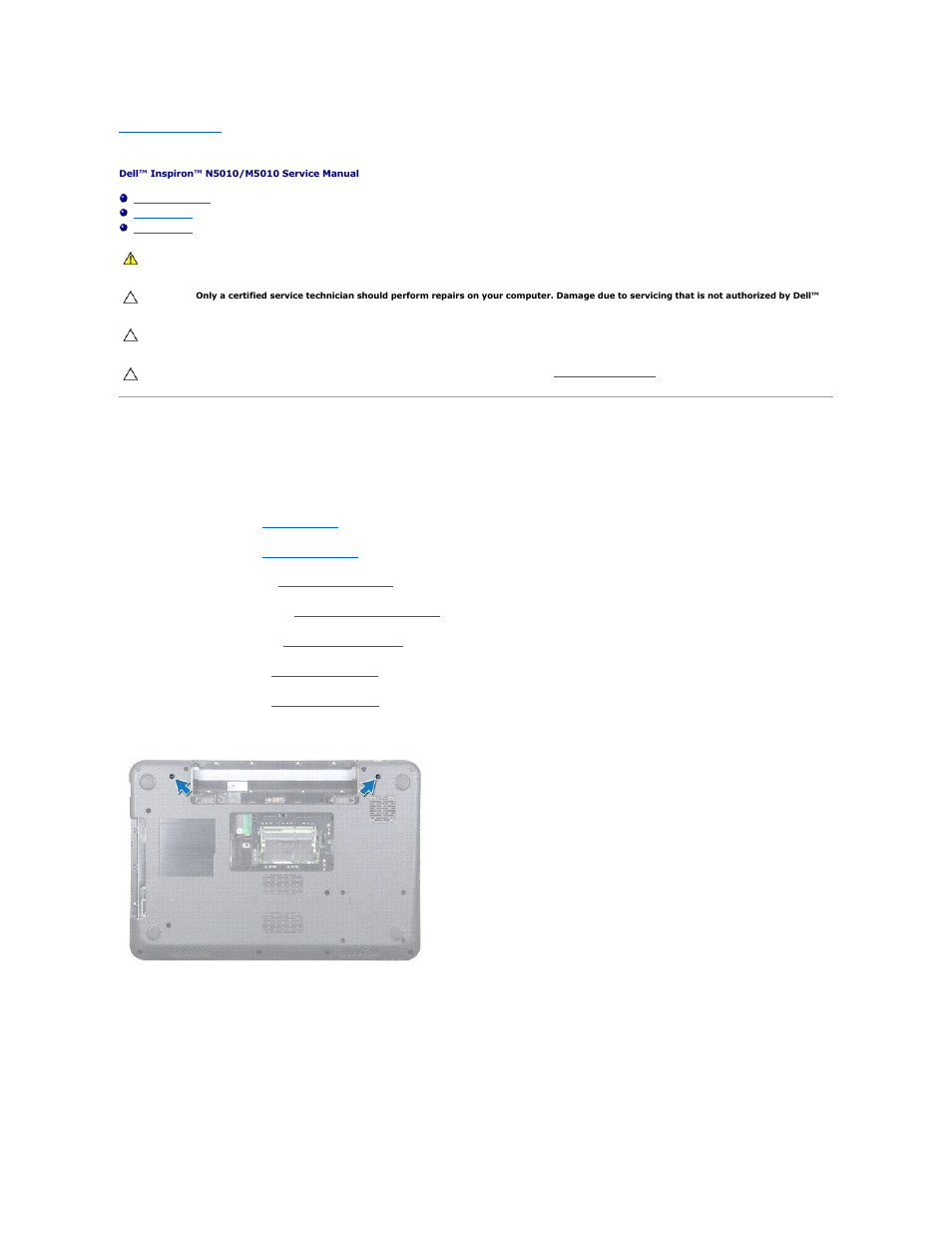 Display, Display assembly, Removing the display assembly | Dell Inspiron M501R (Early 2010) User Manual | Page 18 / 51
