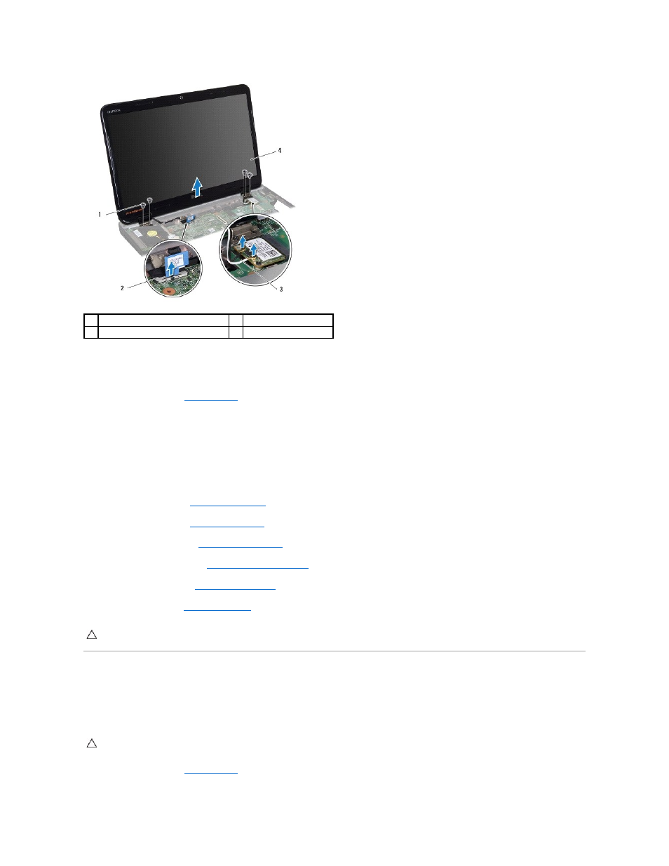 Display bezel, Replacing the display assembly, Removing the display bezel | Dell Inspiron M501R (Early 2010) User Manual | Page 19 / 51