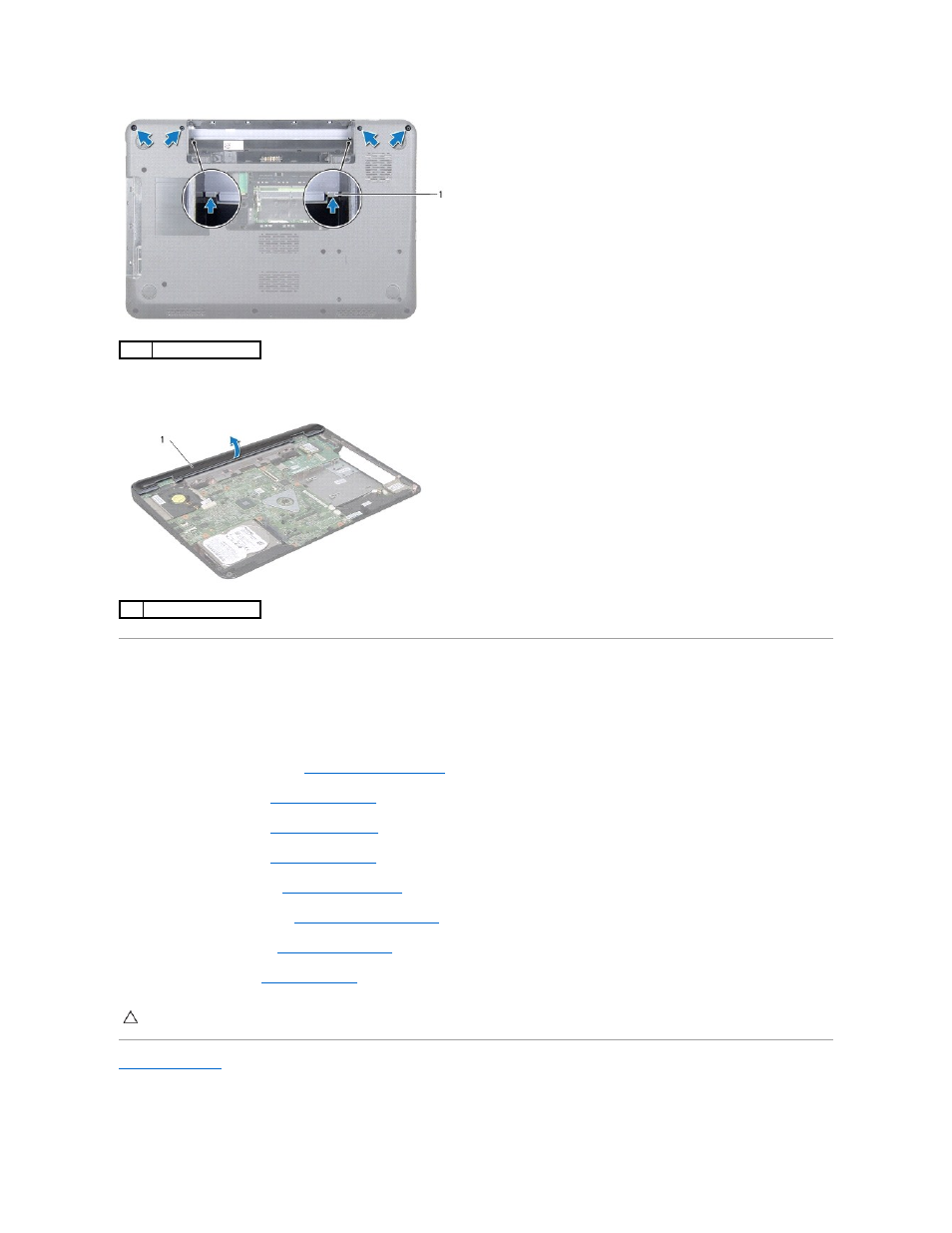 Replacing the middle cover | Dell Inspiron M501R (Early 2010) User Manual | Page 34 / 51