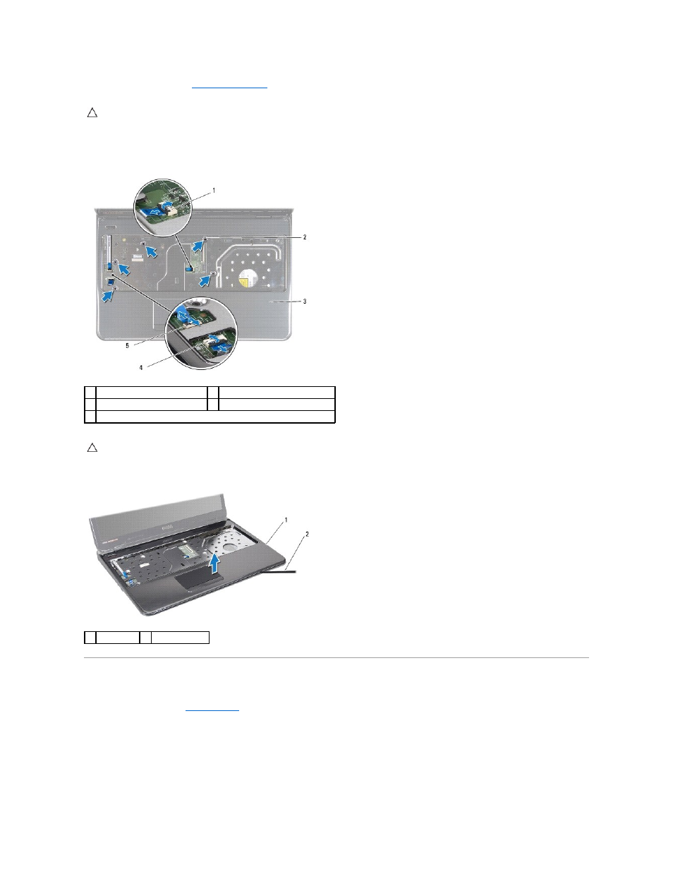 Replacing the palm rest | Dell Inspiron M501R (Early 2010) User Manual | Page 41 / 51