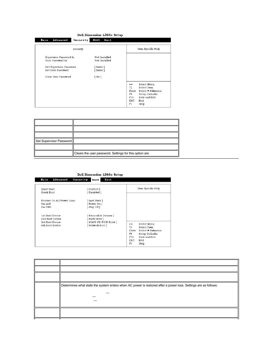 Boot screen | Dell Dimension L___cx User Manual | Page 40 / 46